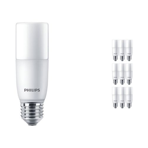 Voordeelpak 10x Philips Corepro Led E27 Tubular Stick Mat 9.5w 1050lm - 840 Koel Wit | Vervangt 75w