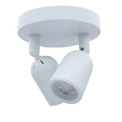 Dubbel Plafondspot Armatuur - Kantoorlamp - Locaste - Voor 2x Gu10 Lampjes - Wit